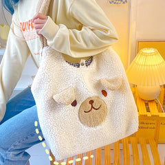 Sac fourre-tout en peluche Animal Bear Faces