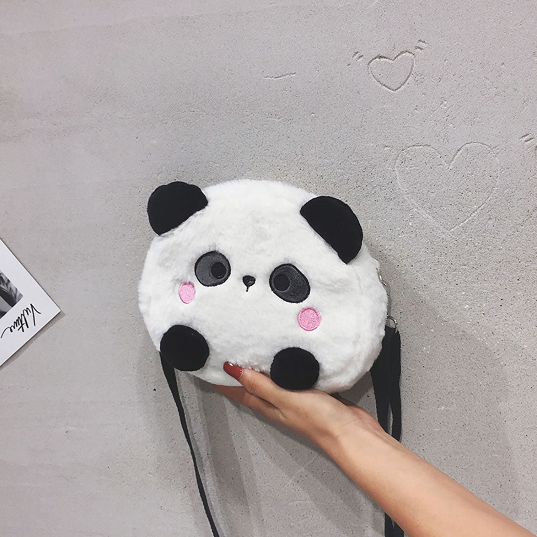 Sac à bandoulière en peluche panda mignon