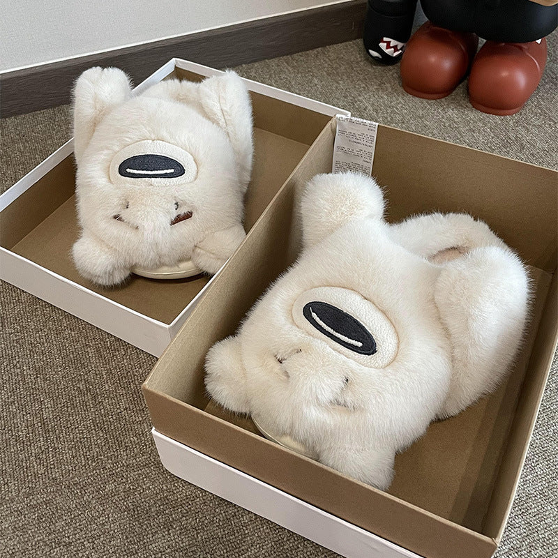 Pantoufles d'ours en peluche