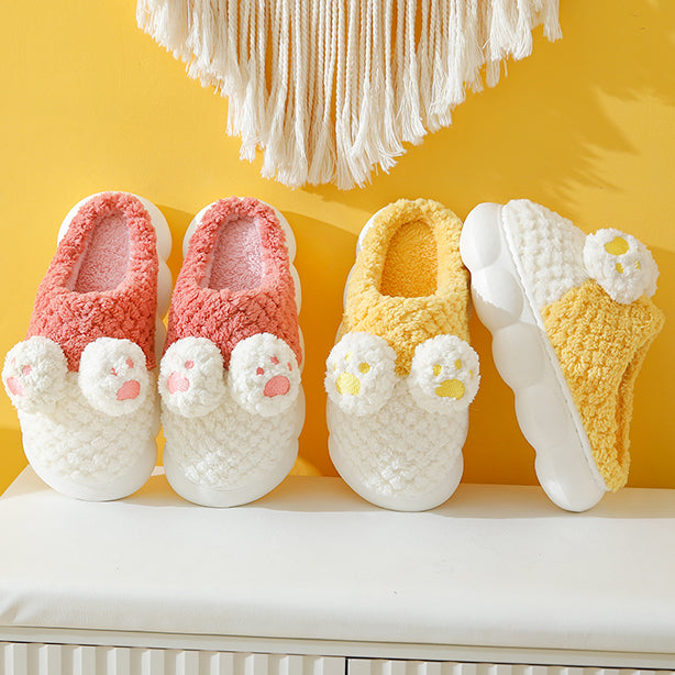 Cute Cat Paw Knit Slipper