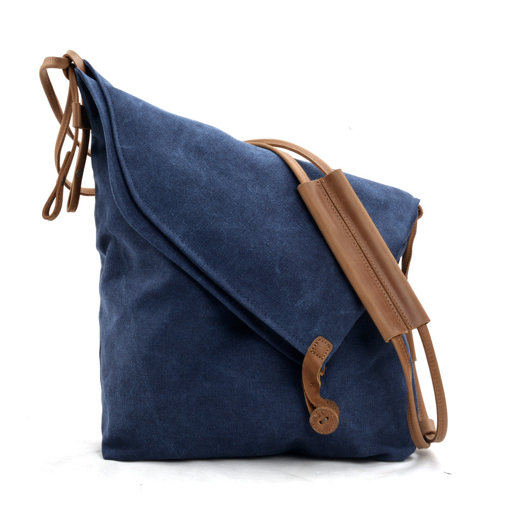 Damen Canvas Umhängetasche Einkaufstasche Messenger Bag Große Kapazität Umhängetasche Retro Literarische Stofftasche als Geschenk