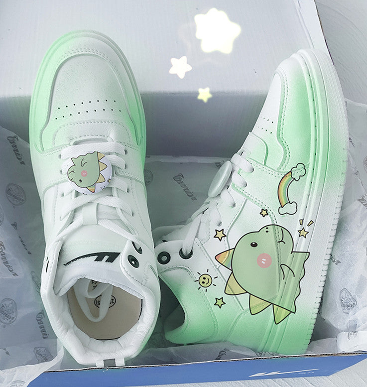 Zapatillas altas de muy buen gusto Lovely Dinosaur Shoes