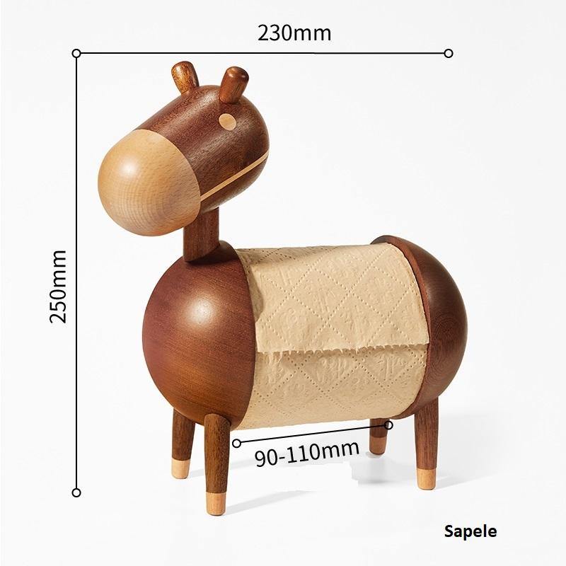 Porta fazzoletti asino Decorazione domestica in legno fatta a mano