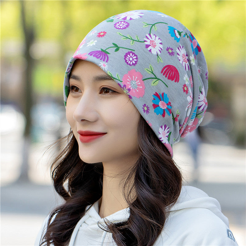 Pullover hat ethnic style bag head hat pile hat dual-purpose bib