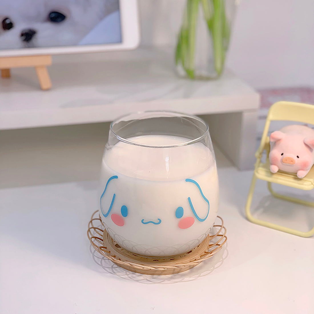 Cute Bunny Glass Cup