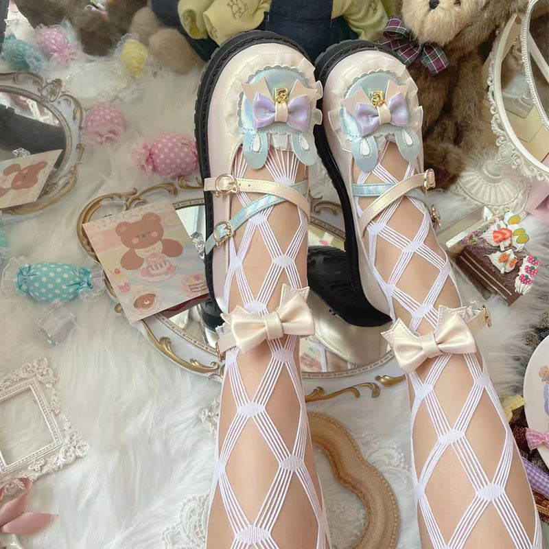 Sweet Lolita Mini Rabbit Ears Round Toe Shoes