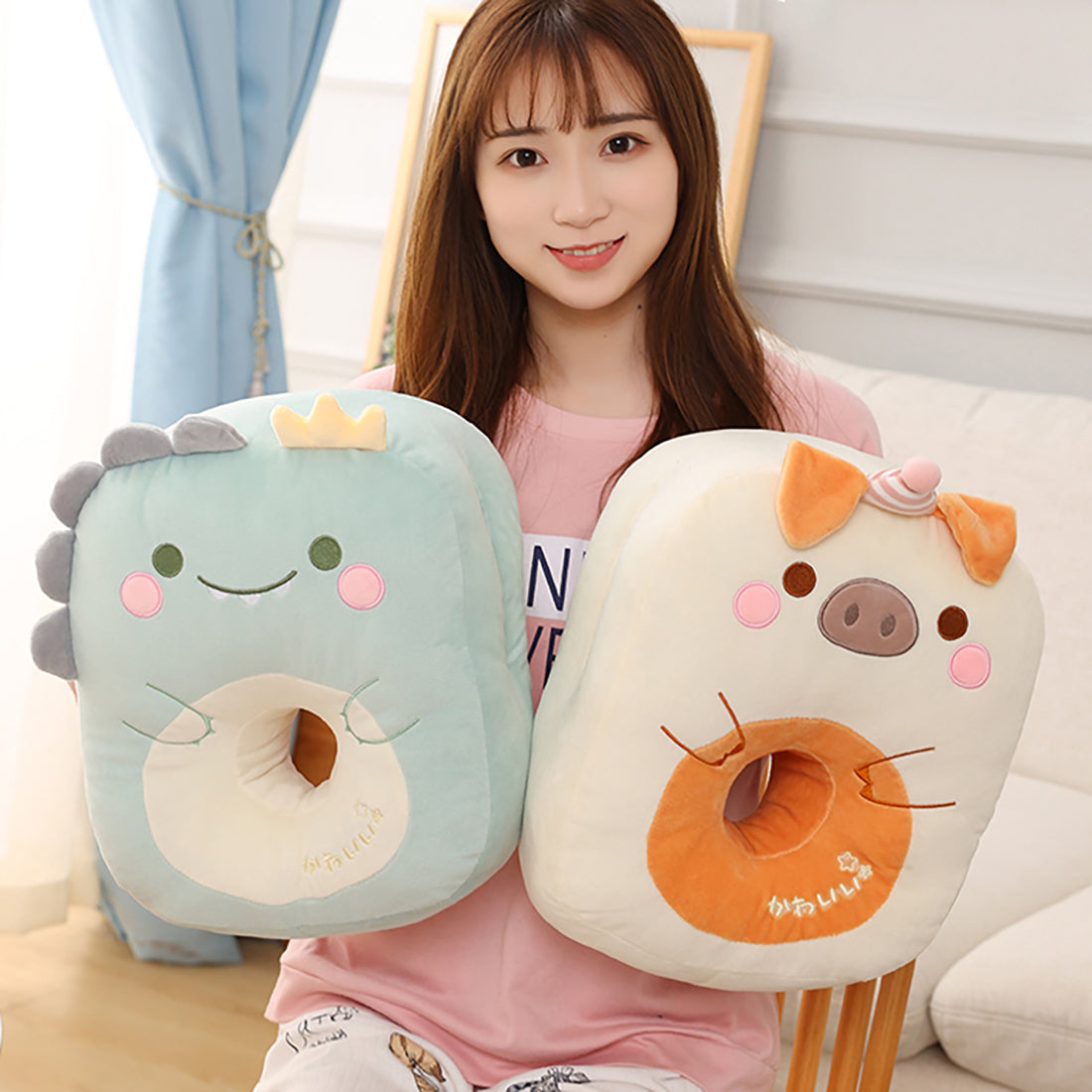 Comfy Animals Square Donuts Almohadas de felpa