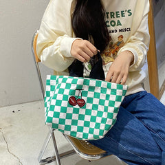 Cool Checkered Pattern Hand Bag