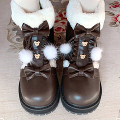 Bottes de neige Fuzzy Ball Lolita