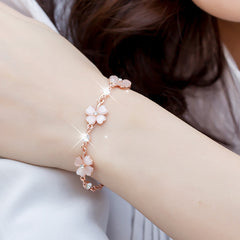 Pulsera de trébol de cristal