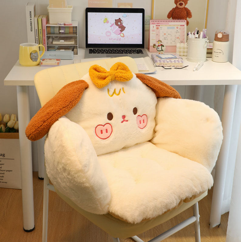 Cute Kitty Puppy Cartoon Plush Cushion