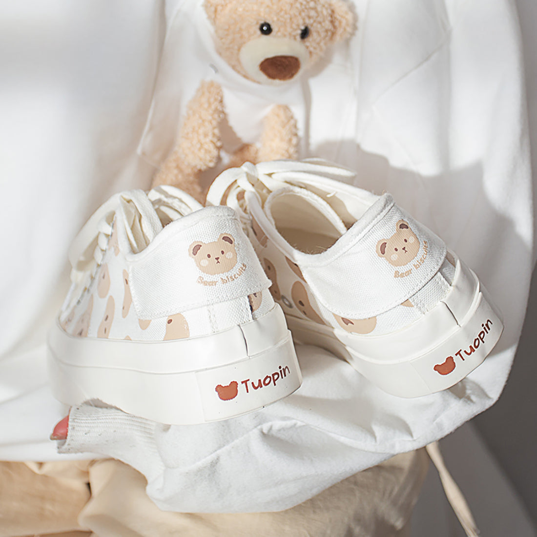 Cute Bear Canvas Sneaker