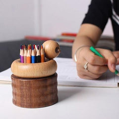 Duck Pen Holder Wooden Handmade Desk Decor