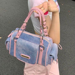 Cute Pink Denim Bag-HEARTZCORE