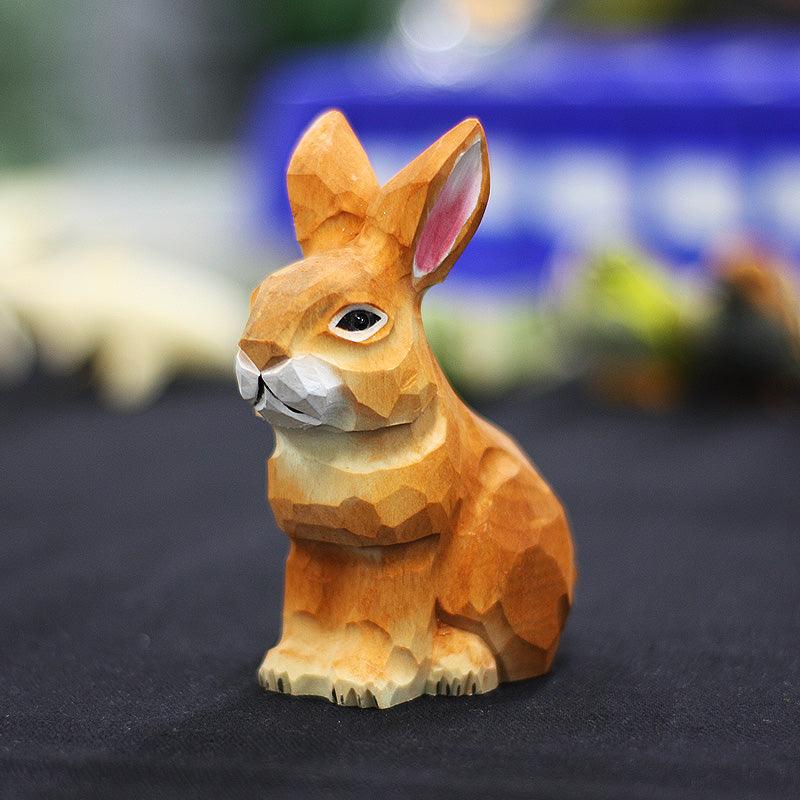 Rabbit Figurine Wooden