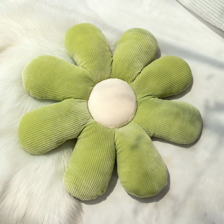 Cuscino morbido in peluche con fiore margherita