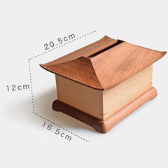 Retro House Decoration Tissue Box Cover Wooden Handmade