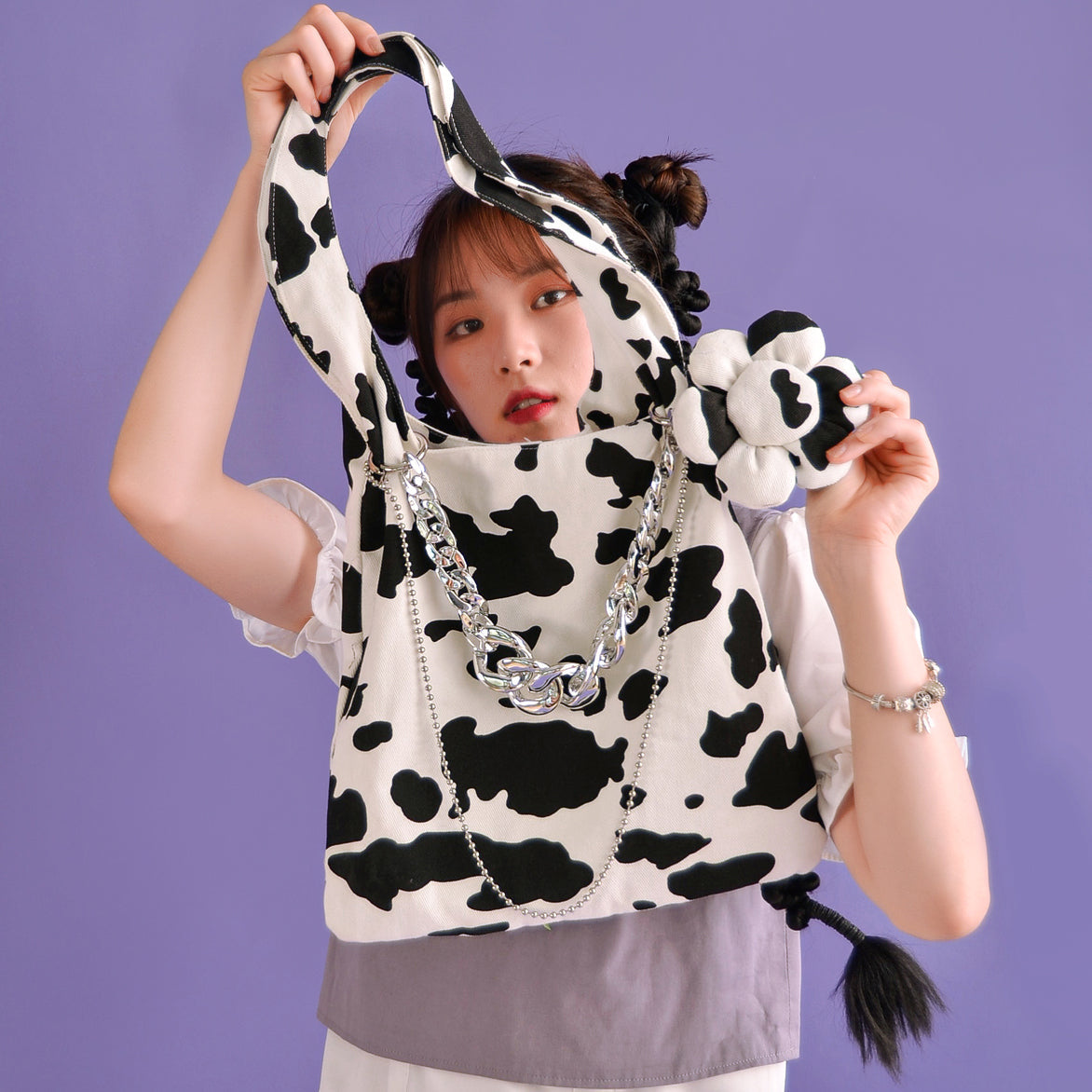 Sac fourre-tout à motif de vache