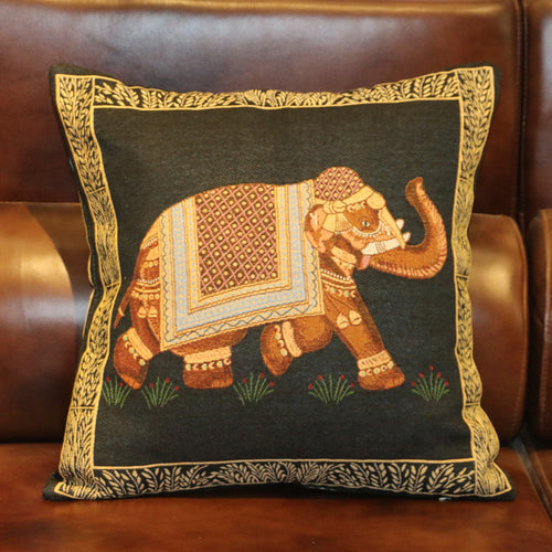 Ethnic style elephant pillowcase double-sided embroidered pillowcase sofa cushion