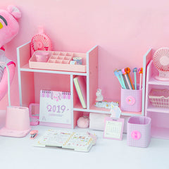 Sweet Pink Irregular Desk Organizer