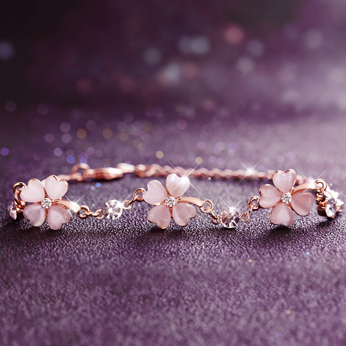 Crystal Clover Bracelet