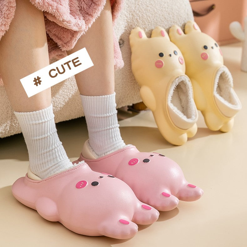 Chaussures en molleton de lapin mignon