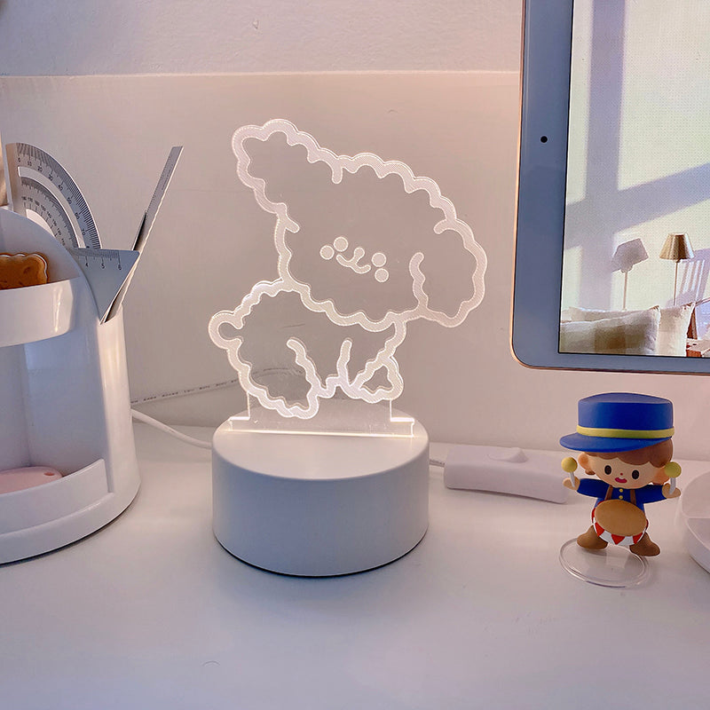 Cute Bear and Dog Strip LED Desk Night Light