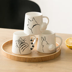 Katze-Druck-Keramik-Tasse