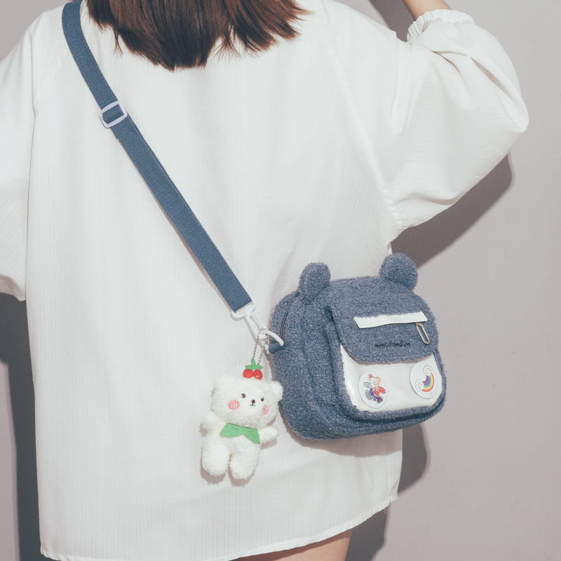 Bear Ears Plush Crossbody Bag