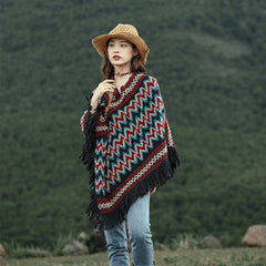 Warmth in autumn and winter, the head shawl of the river loop wears the national custom Su sweater in the sky, and the ancient folk wind blows the opposite side