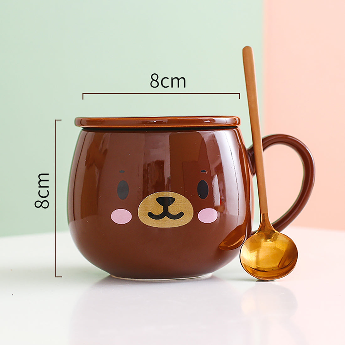 Tasse en céramique de poussin de grenouille d'ours de lapin de dessin animé mignon