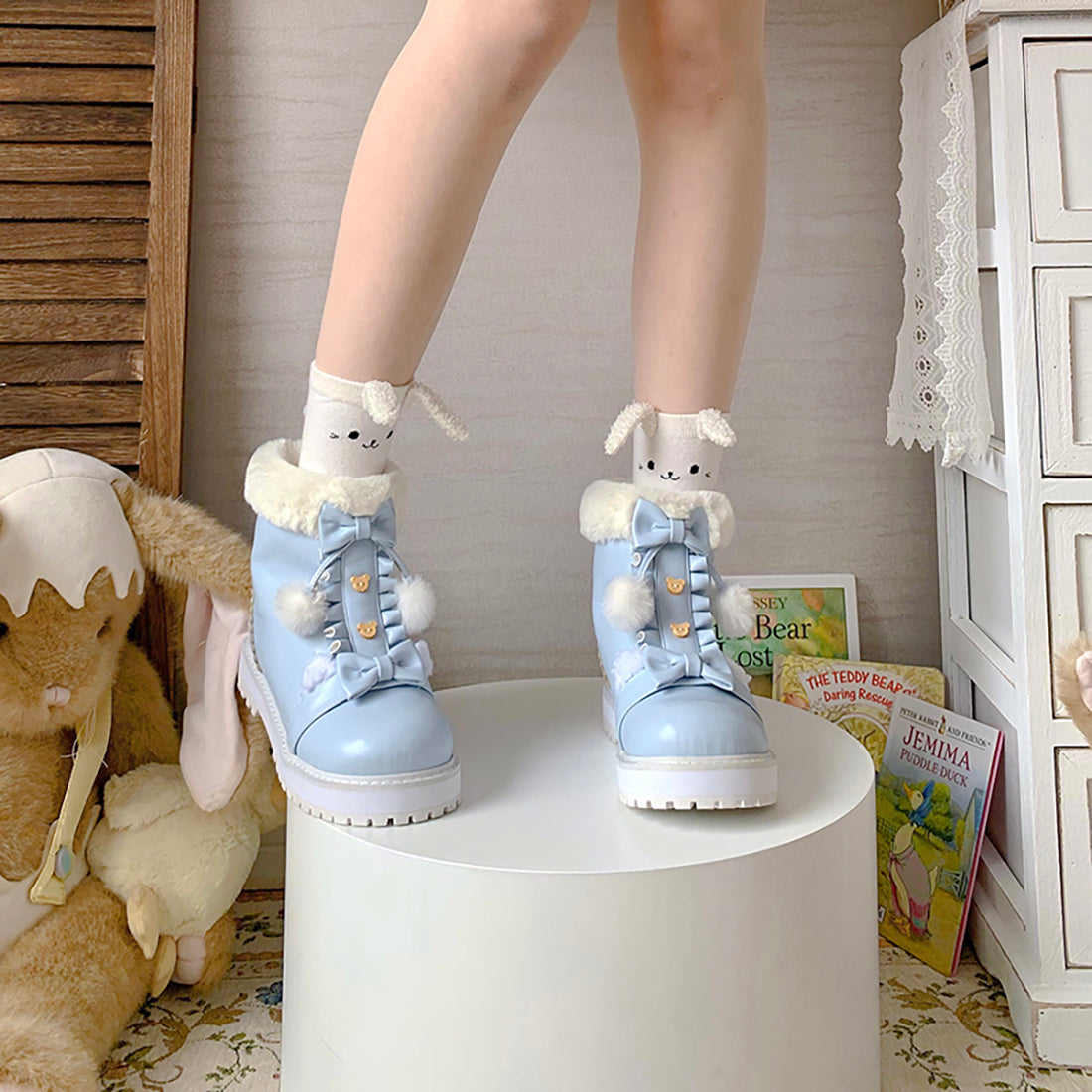 Bottes de neige Fuzzy Ball Lolita