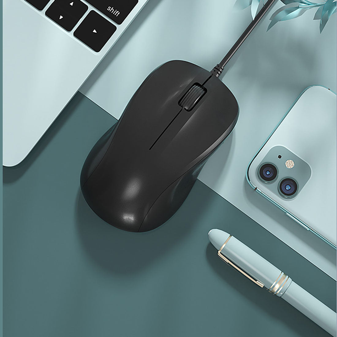 Cute Pastel Color Wired Mouse