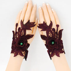 Gloves, wristbands, ethnic style, women's embroidery, fingerless embroidery, wrist sleeves, summer jewelry, semi-fingered ethnic style