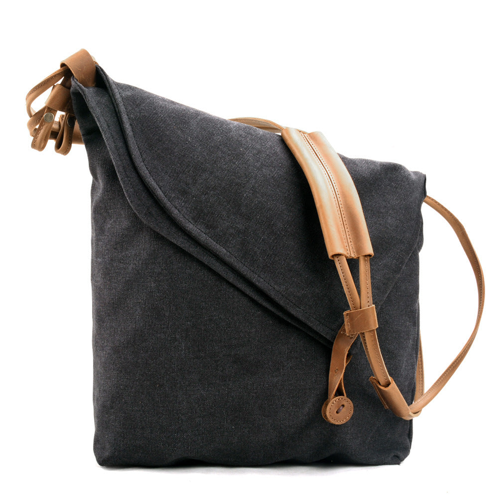 Damen Canvas Umhängetasche Einkaufstasche Messenger Bag Große Kapazität Umhängetasche Retro Literarische Stofftasche als Geschenk