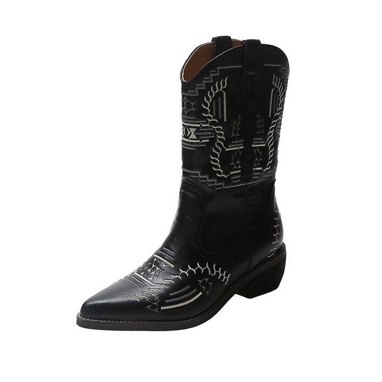 Botas vaqueras cortas vintage para mujer