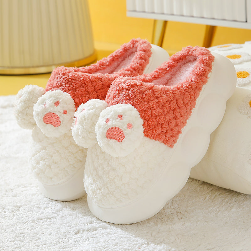 Cute Cat Paw Knit Slipper