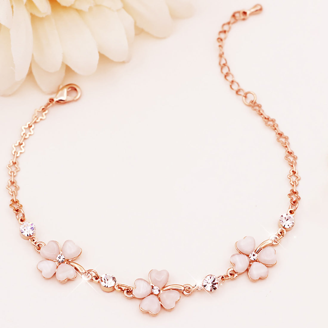 Crystal Clover Bracelet