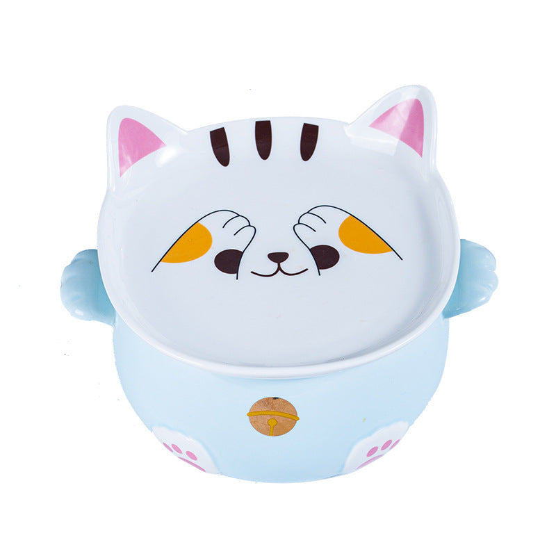 Cute Cat Ramen Bowl With Lid