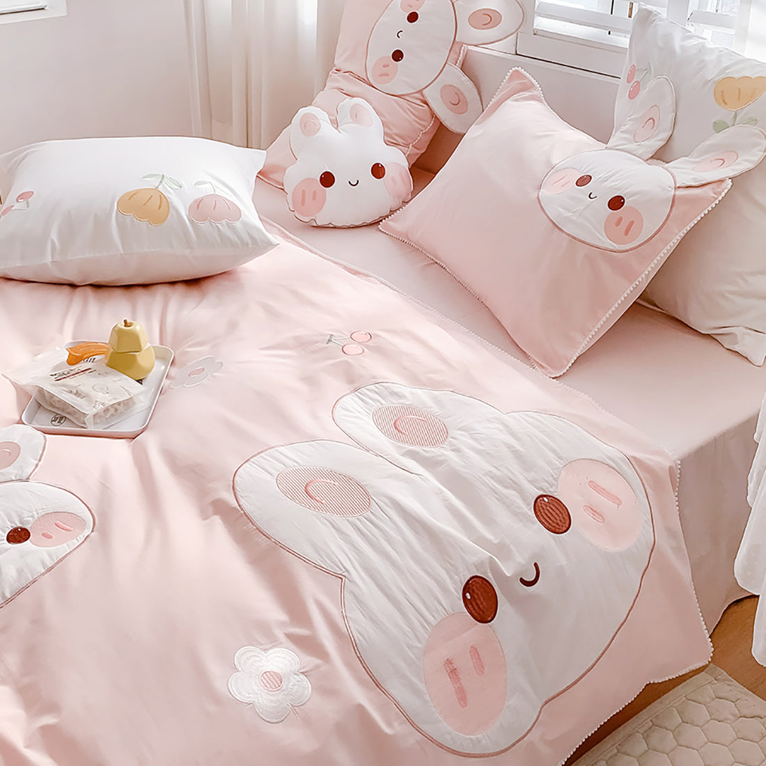 Cute Puppy Print Bedding Duvet Cover Set