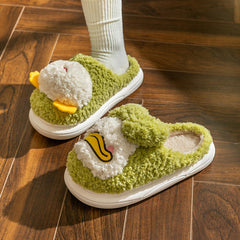 Cartoon Duck Plush Slippers