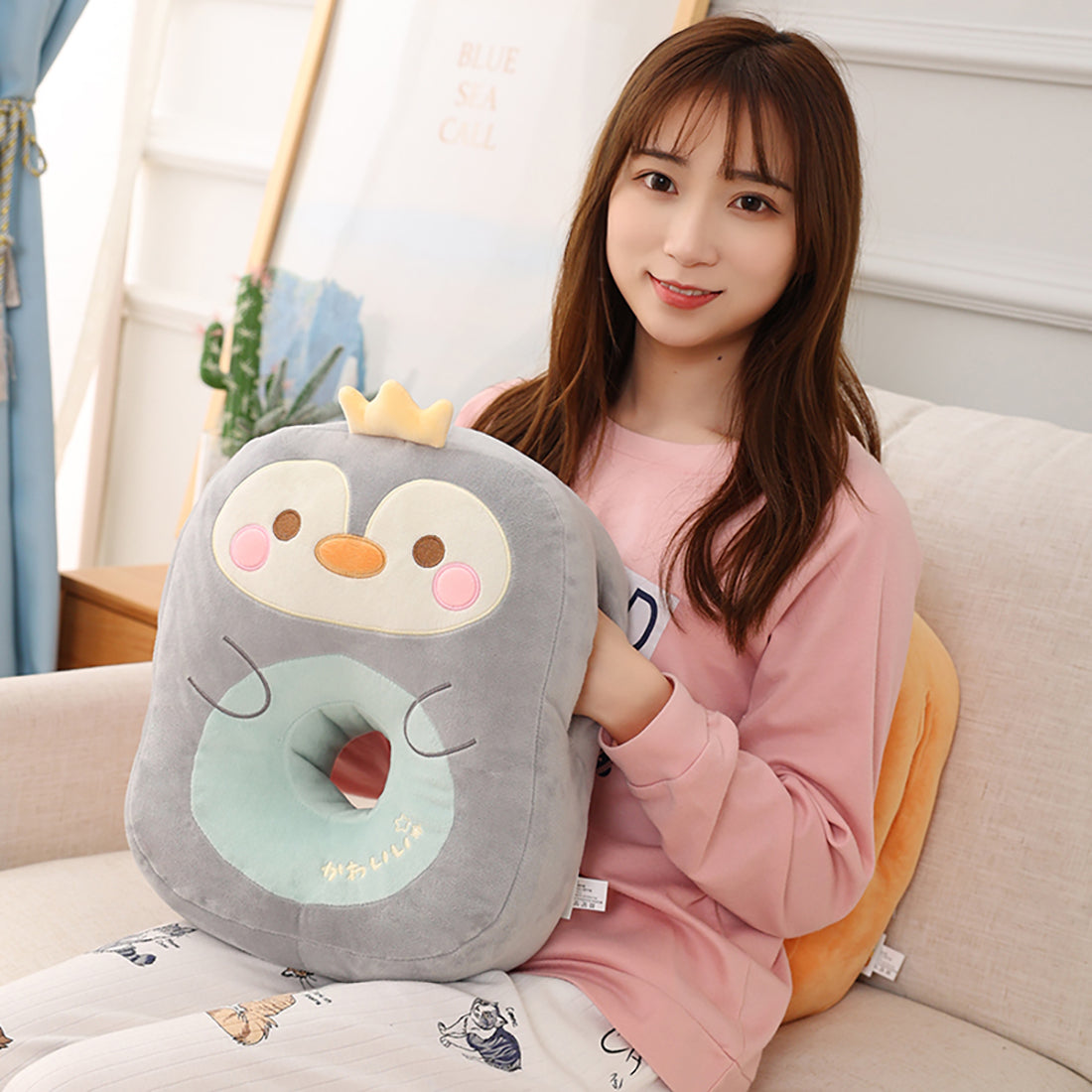 Comfy Animals Square Donuts Plush Pillows