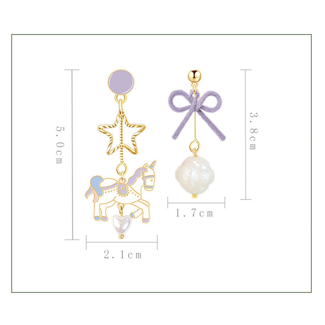 Cute Carousel Carnival Dangle Earrings