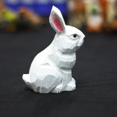 Rabbit Figurine Wooden