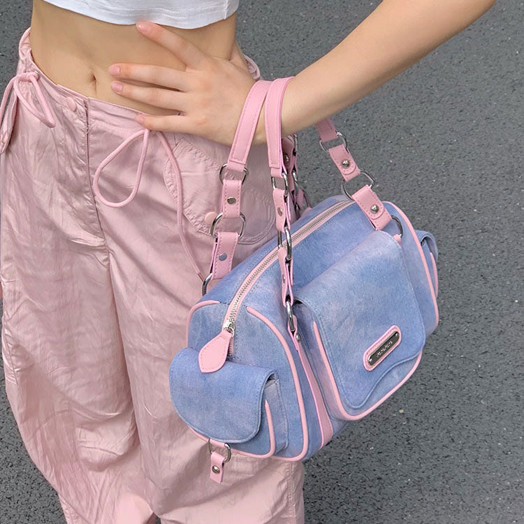 Cute Pink Denim Bag-HEARTZCORE