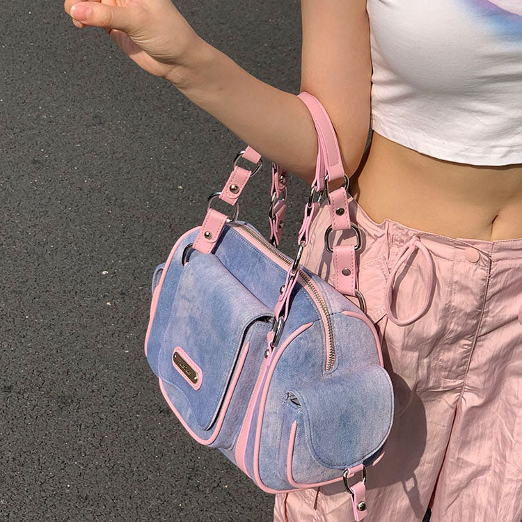 Carina borsa di jeans rosa-HEARTZCORE