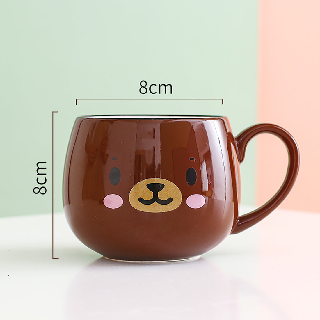 Tasse en céramique de poussin de grenouille d'ours de lapin de dessin animé mignon