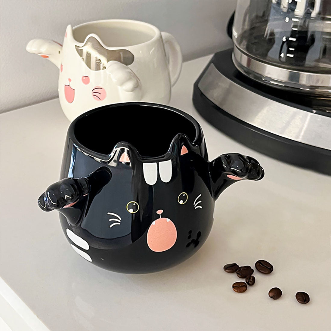 Gato lindo inspirar taza de cerámica