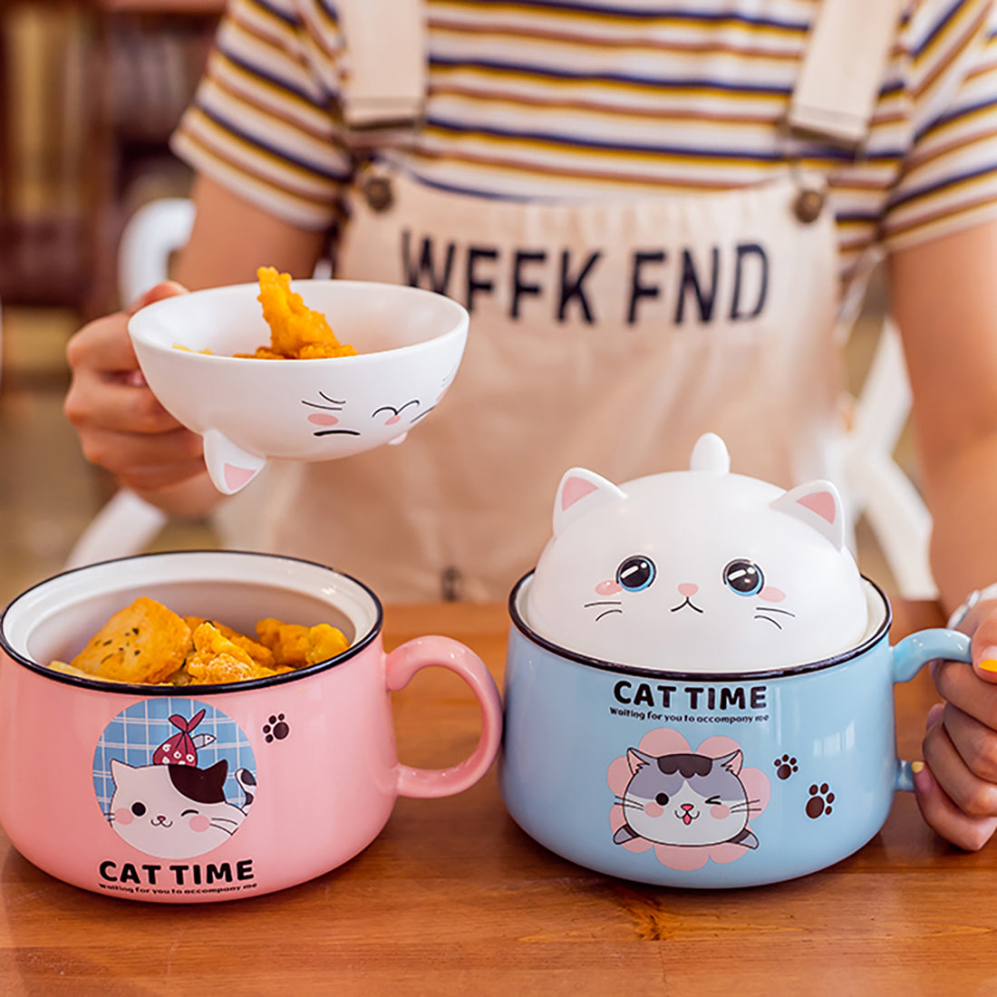 Cute Kitty Ceramic Bowl