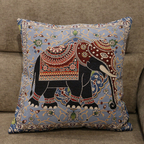 Ethnic style elephant pillowcase double-sided embroidered pillowcase sofa cushion